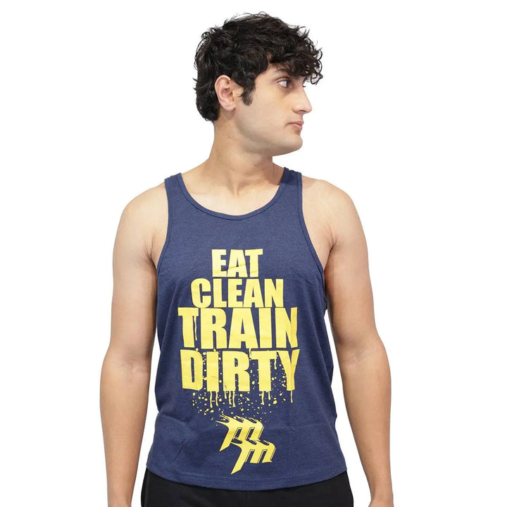 Muscle Mantra Gym Stringer Eat Clean Train Dirty Muscle Mantra