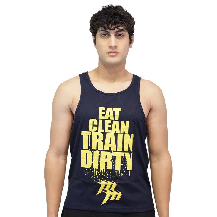 Muscle Mantra Gym Stringer Eat Clean Train Dirty Muscle Mantra
