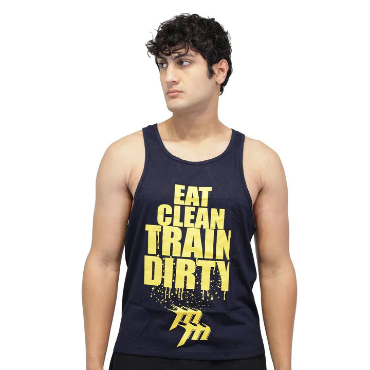 Muscle Mantra Gym Stringer Eat Clean Train Dirty Muscle Mantra