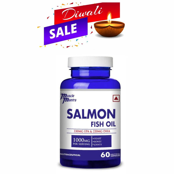 Muscle Mantra Salmon Fish Oil 1000MG - 60 Softgel Capsules Muscle Mantra