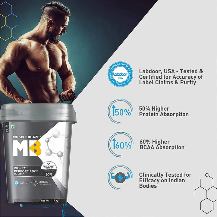 MuscleBlaze Biozyme Performance Whey Protein MuscleBlaze