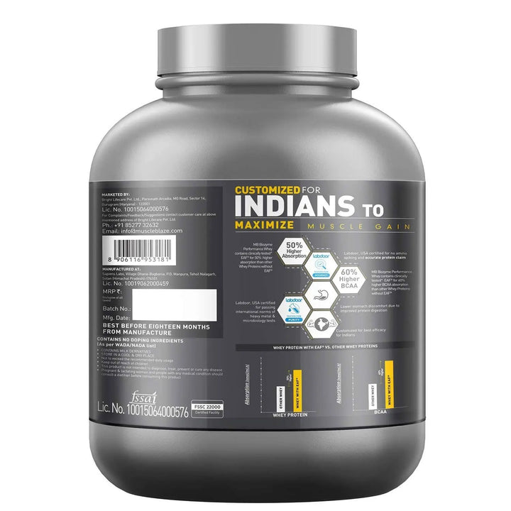 MuscleBlaze Biozyme Performance Whey Protein MuscleBlaze
