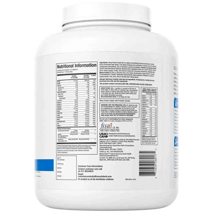 MuscleTech Platinum 100% Whey Isolate - Halt