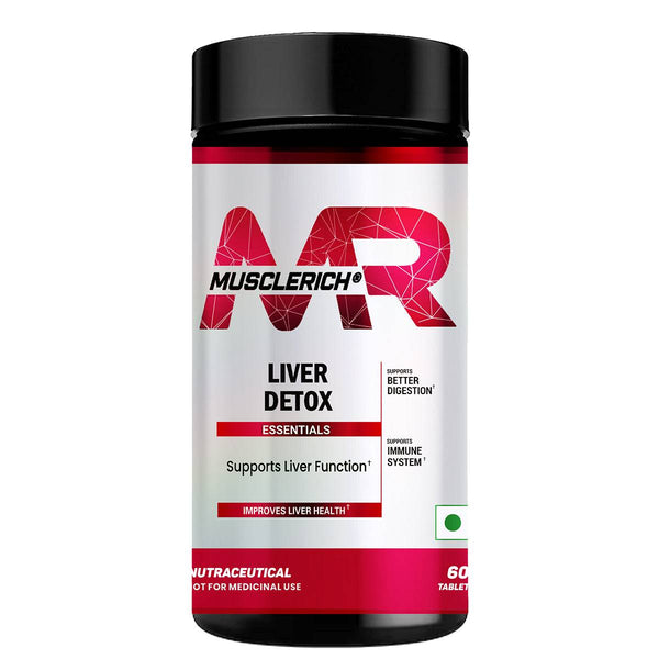 MuscleRich Liver Detox supports liver function with 60 tablets. Promotes liver health, better digestion, and immune system support.