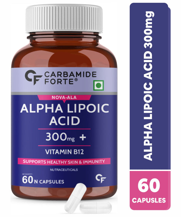Carbamide Forte Alpha Lipoic Acid 300mg with Vitamin B12 (60 Capsules)