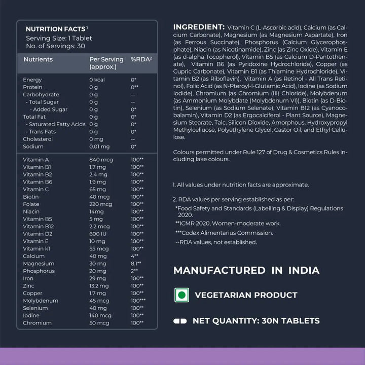 Nutrabay Pro Active Multivitamin for Women - Halt