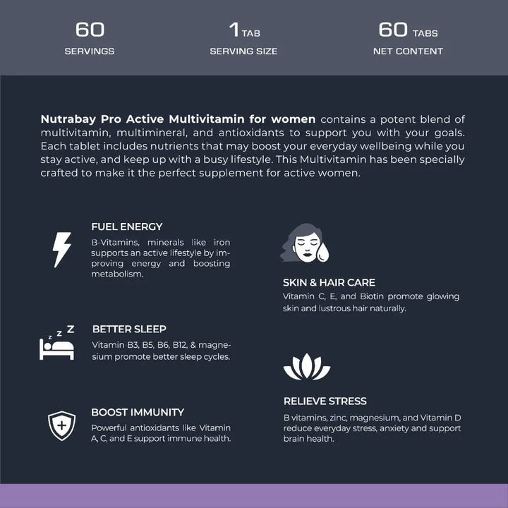 Nutrabay Pro Active Multivitamin for Women - Halt