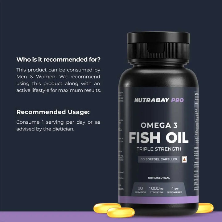 Nutrabay Pro Fish Oil Omega 3 (Triple Strength) – 1000mg - Halt