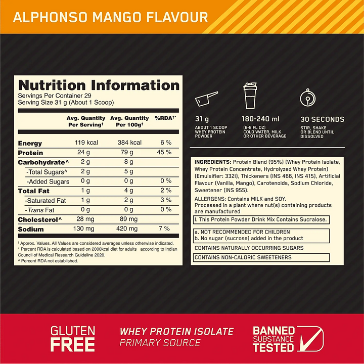Optimum Nutrition Gold Standard 100% Whey (Indian) Optimum Nutrition