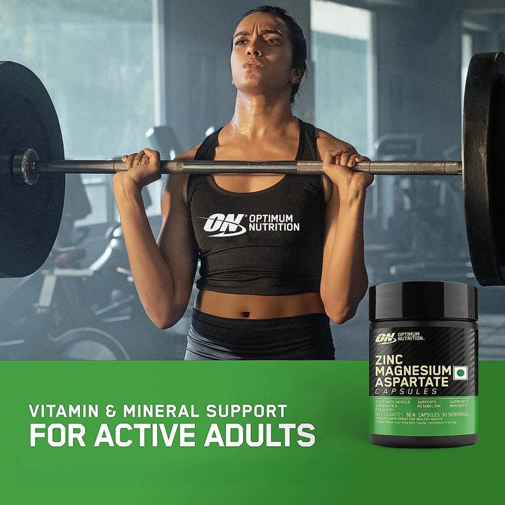 Optimum Nutrition Zinc Magnesium Aspartate (ZMA) - 60 Capsules - Halt