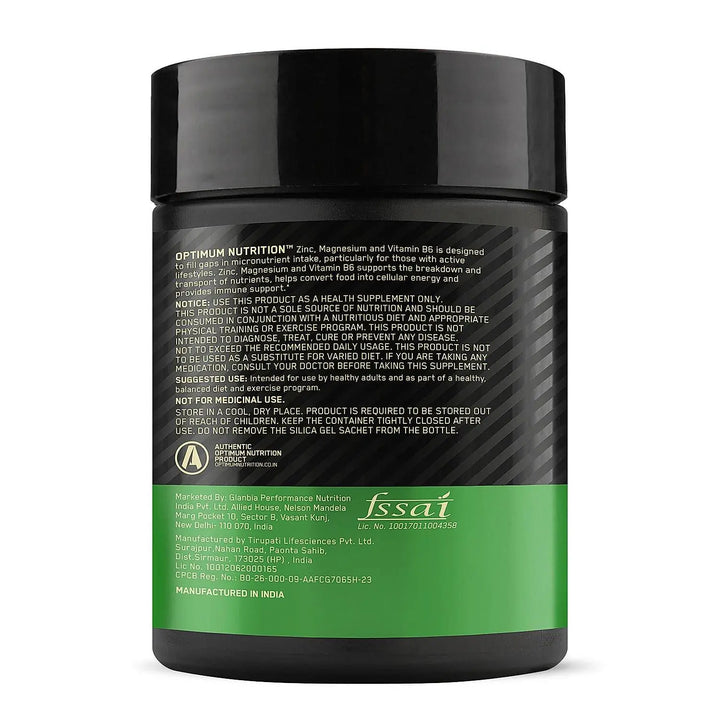 Optimum Nutrition Zinc Magnesium Aspartate (ZMA) - 60 Capsules - Halt