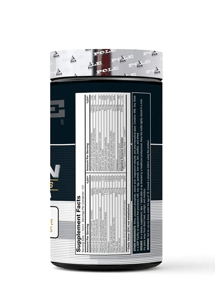 Pole Nutrition High‑Potency Multi Vitamins 120 Tablets - Halt