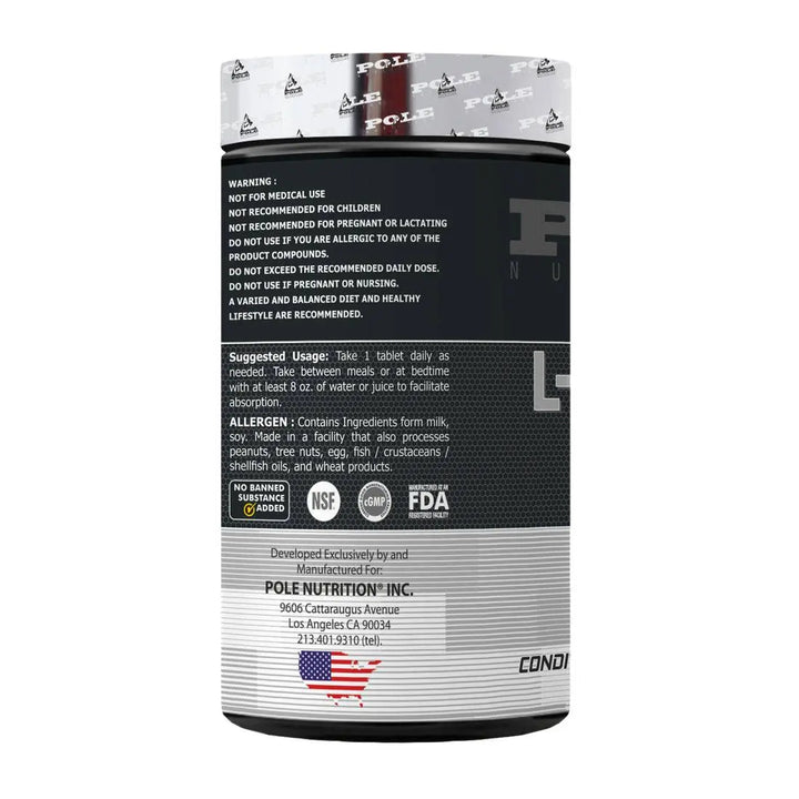 Pole Nutrition L-Arginine 1000mg, 120 Tablets Pole Nutrition