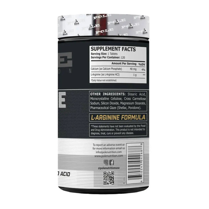 Pole Nutrition L-Arginine 1000mg, 120 Tablets Pole Nutrition