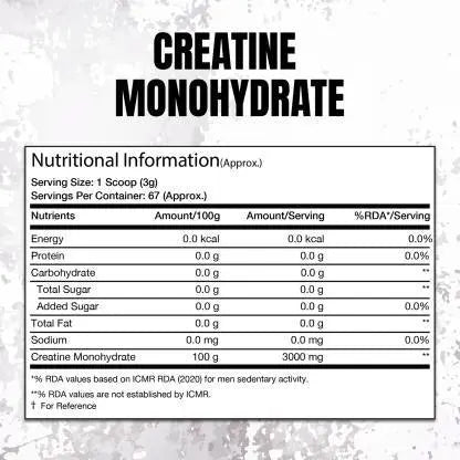ProSupps Creatine Monohydrate Creatine  (200 g, Unflavoured) - Halt