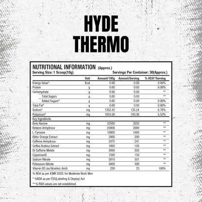 ProSupps Hyde Thermo Pre-Workout - Halt