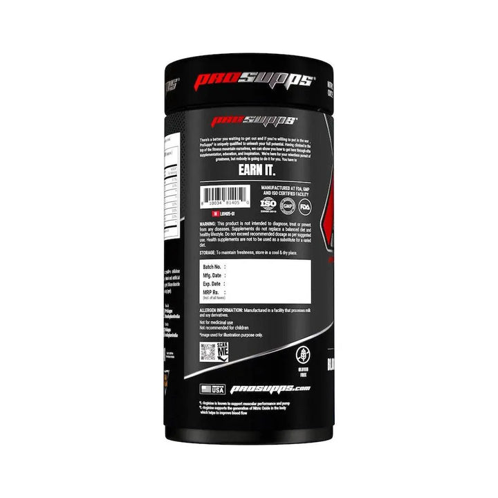 Prosupps L-arginine 1000mg, Nitric Oxide Booster [120 Tablets] - Halt