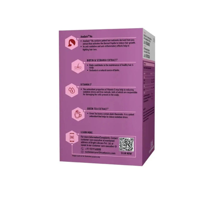 TrueBasics Advanced Biotin with Anagain, 60 tablet(s) - Halt