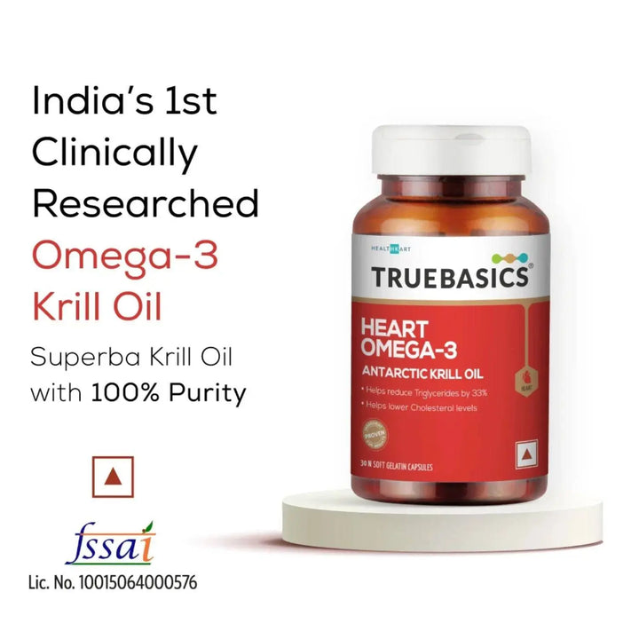 TrueBasics Heart Omega-3 Antarctic Krill Oil, 30 capsules - Halt