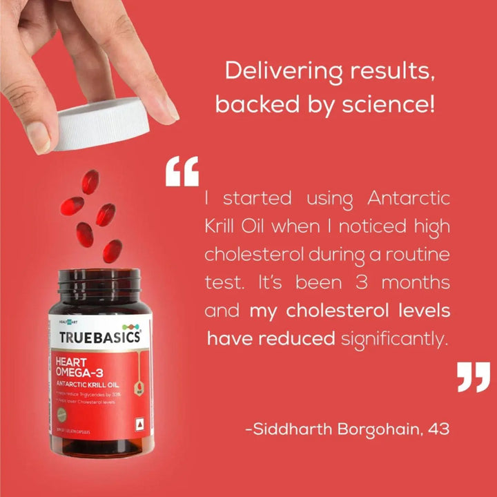 TrueBasics Heart Omega-3 Antarctic Krill Oil, 30 capsules - Halt