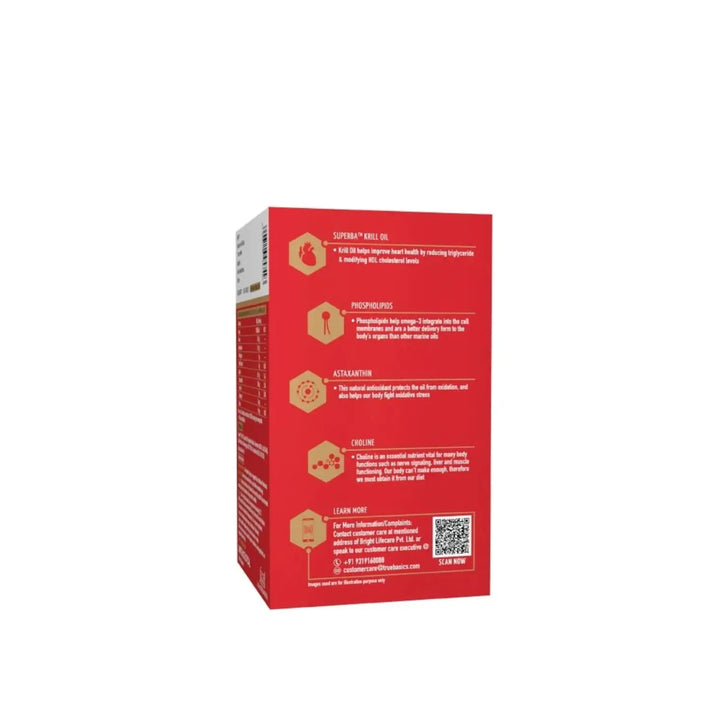 TrueBasics Heart Omega-3 Antarctic Krill Oil, 30 capsules - Halt