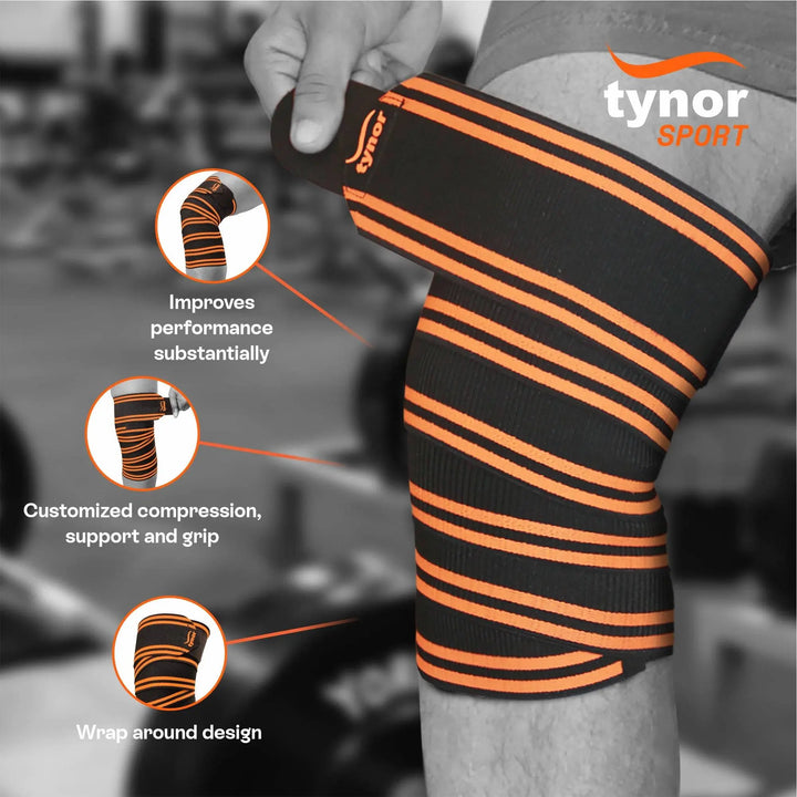 Tynor Weight Lifting Knee Wrap (No return no exchange) - Halt