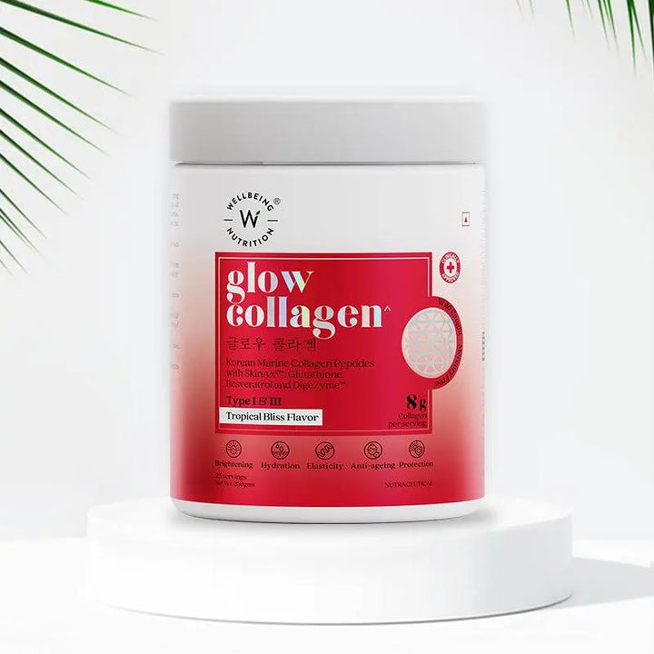 Wellbeing Nutrition Glow Collagen for Men & Women, 250g - Halt