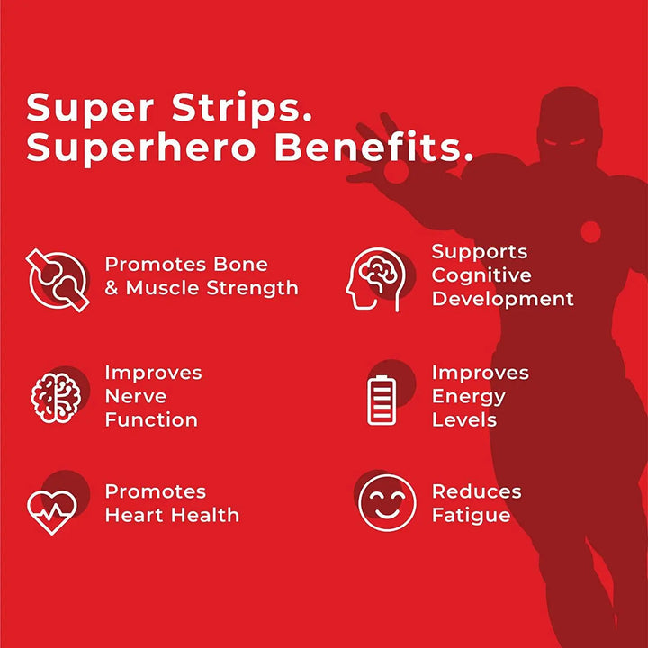 Wellbeing Nutrition Melts Into Natural B12 + D3 Marvel Mango Flavour (30 Oral Strips) - Halt