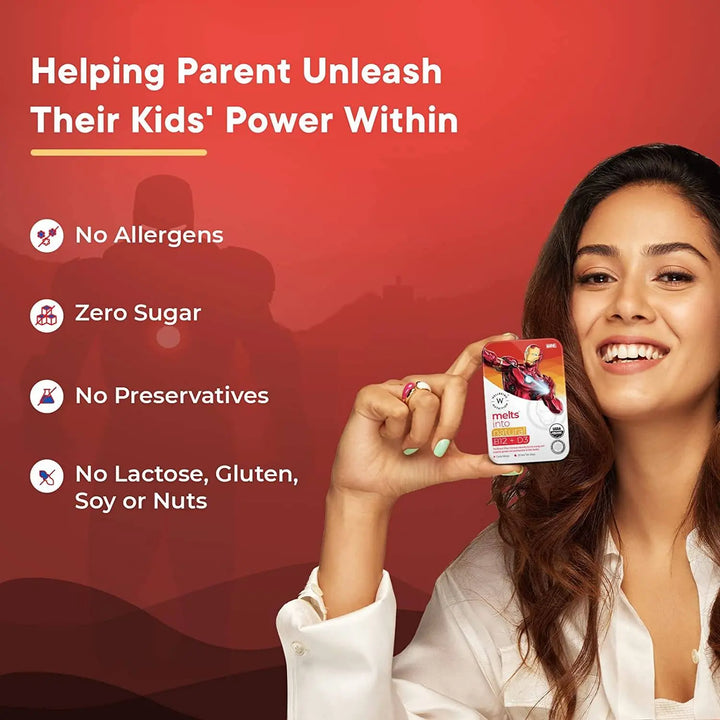 Wellbeing Nutrition Melts Into Natural B12 + D3 Marvel Mango Flavour (30 Oral Strips) - Halt