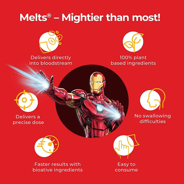 Wellbeing Nutrition Melts Into Natural B12 + D3 Marvel Mango Flavour (30 Oral Strips) - Halt