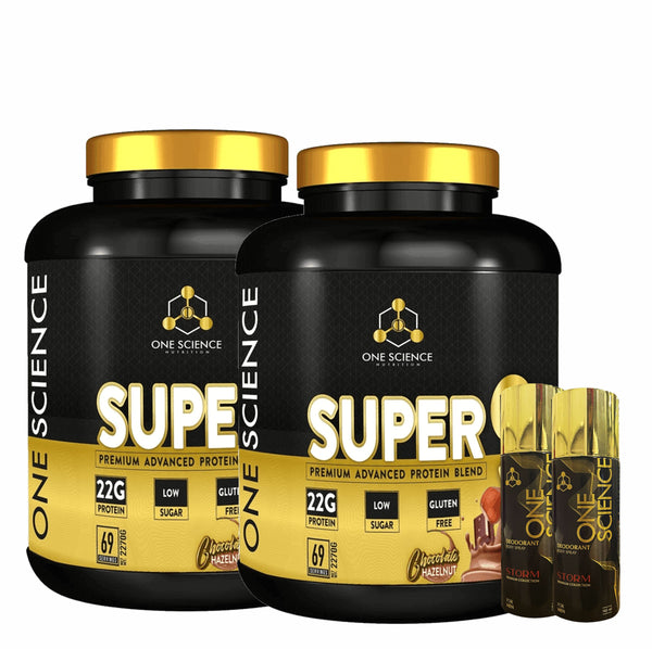 One Science Super 9 Premium Advanced Protein Blend + Free Deodorant (1+1)