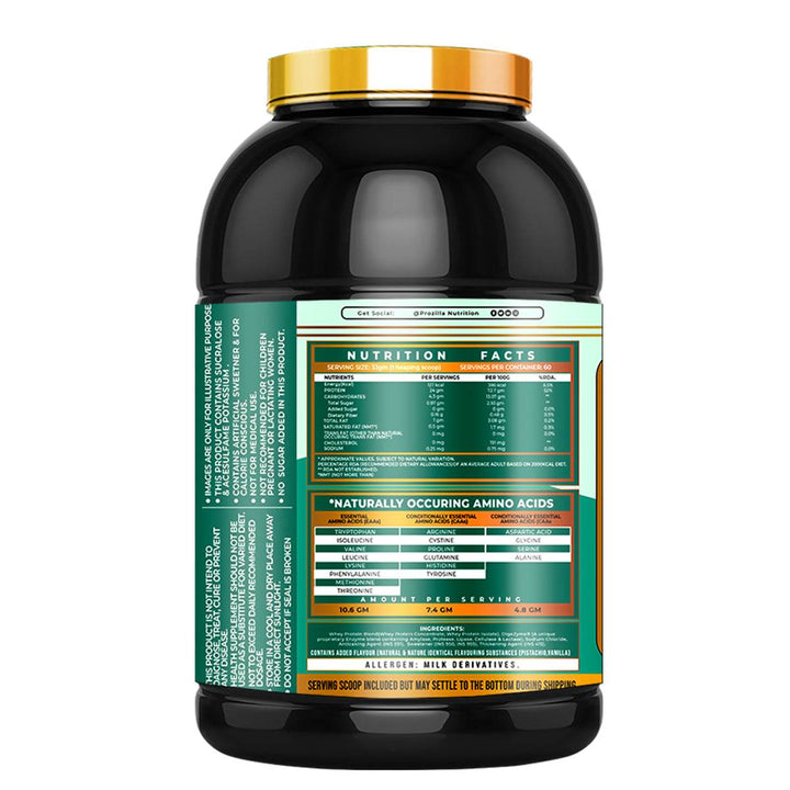 Prozilla Nutrition 100% Premium Whey Protein - Halt