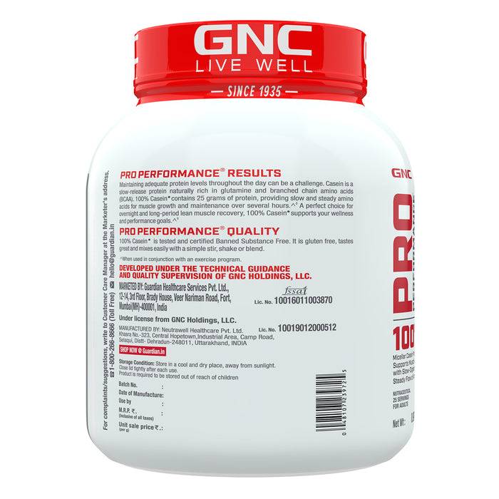 GNC Pro Performance 100% Casein Protein - Halt