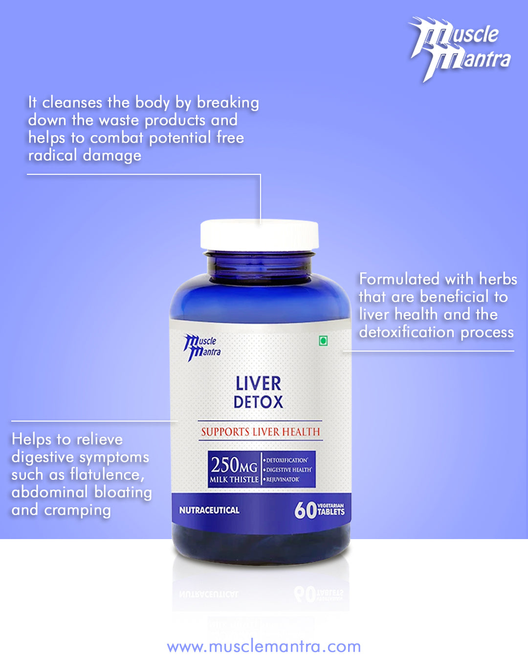 Muscle Mantra Liver Detox 60 Veg Tabs