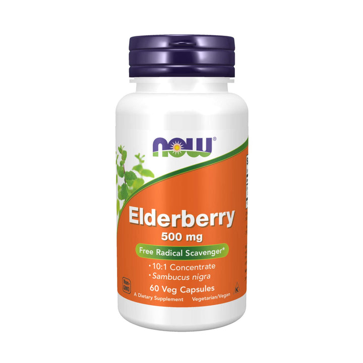 NOW Foods Elderberry 500 mg - 60 Veg caps - Halt