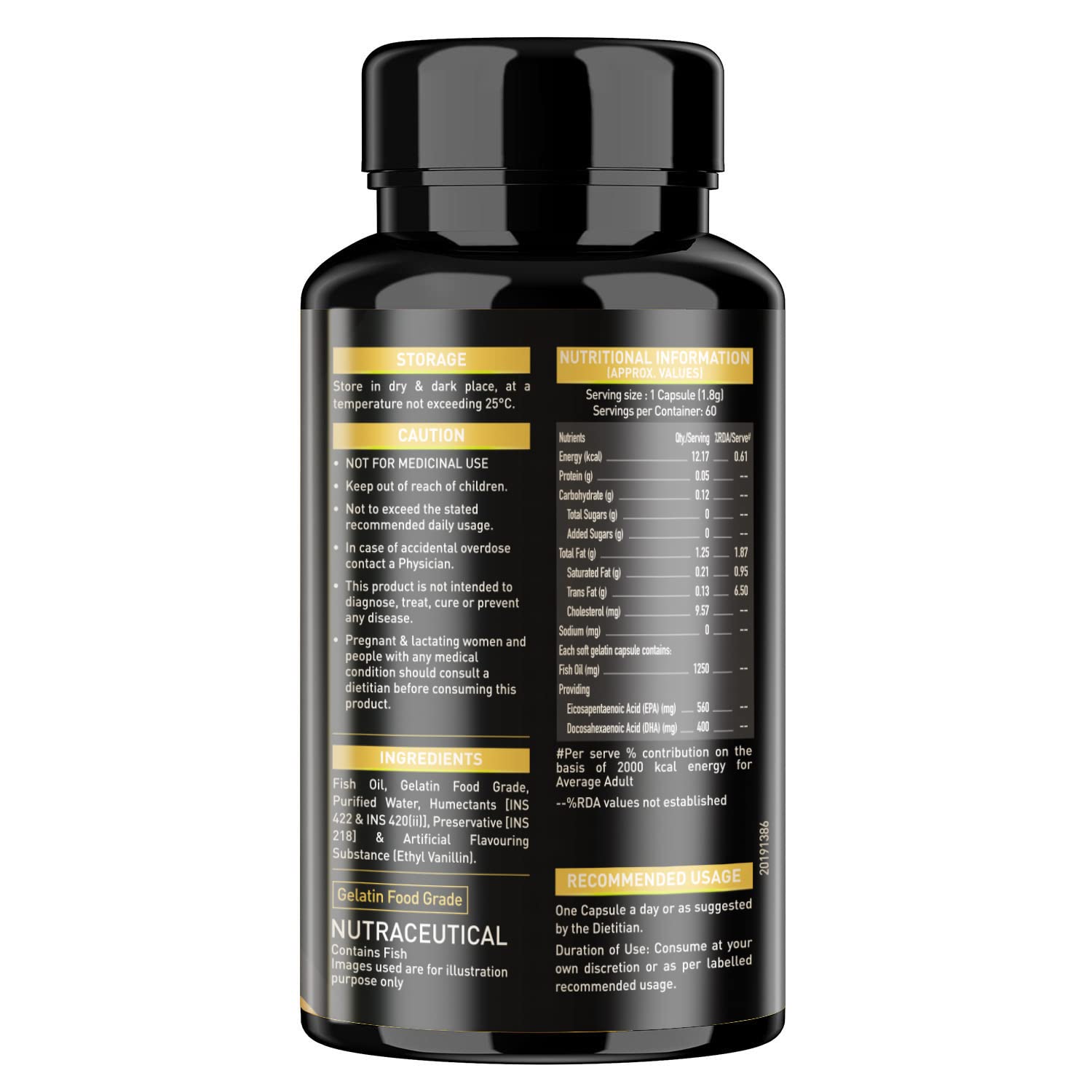 MuscleBlaze Fish Oil Gold Soft Gelatin Capsule (60 Capsules)