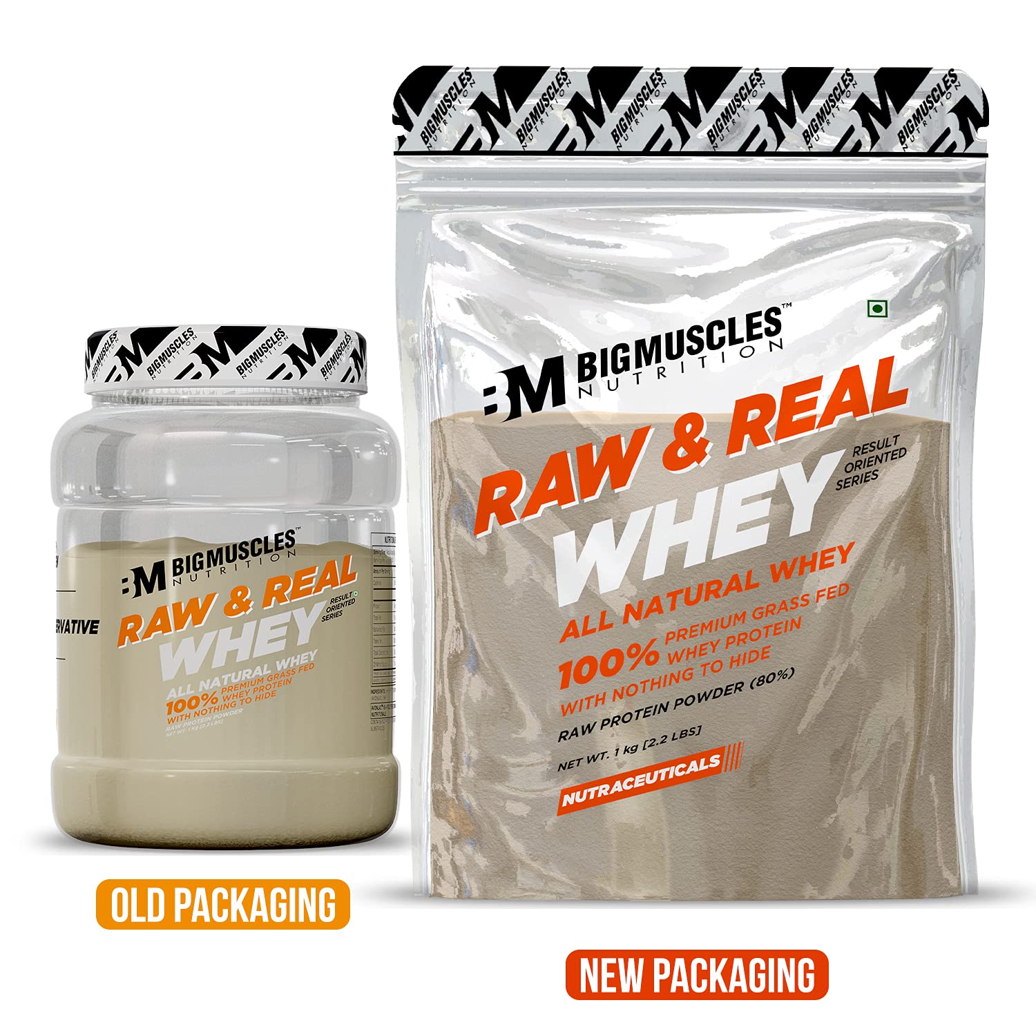 Big Muscle Nutrition Raw & Real Whey (1Kg) Unflavored