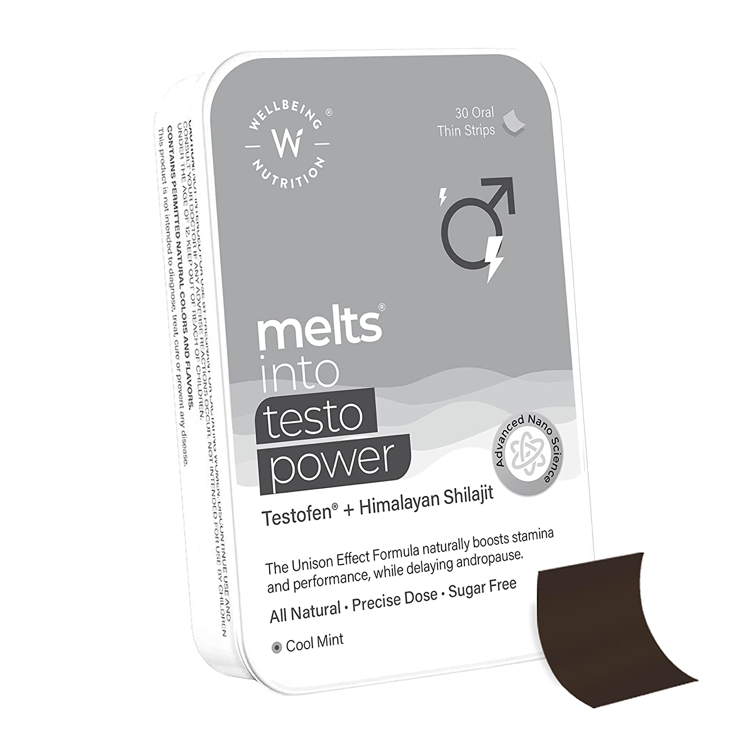 Wellbeing Nutrition Melts Testo Power (30 oral strips)
