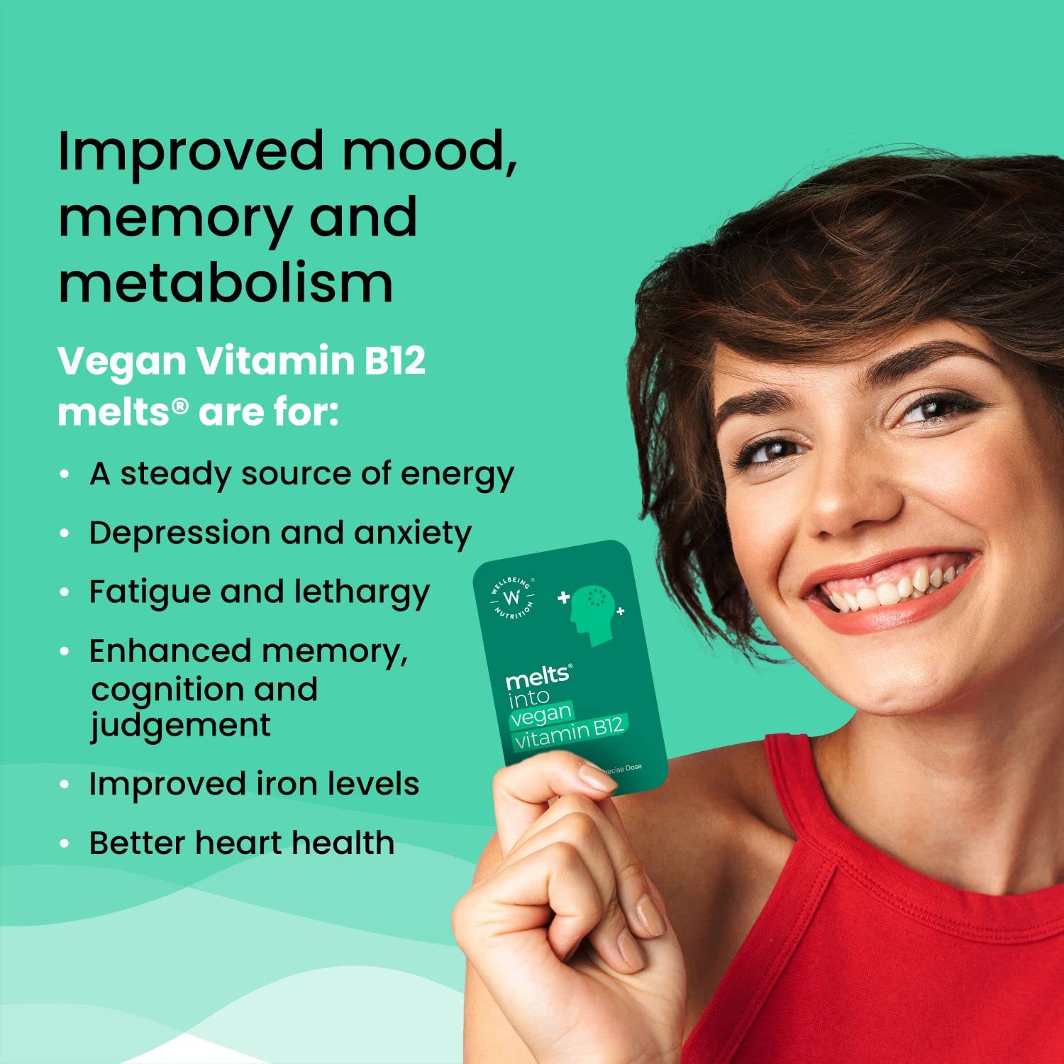 Wellbeing Nutrition Melts Vegan Vitamin B12 (30 oral strips)