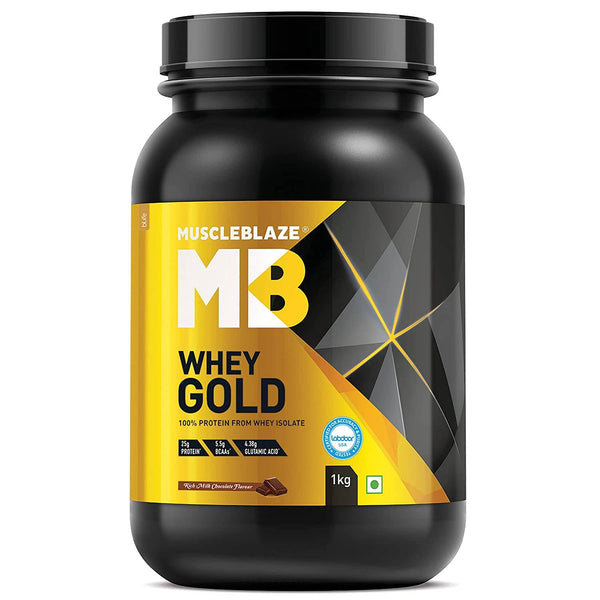 MuscleBlaze Whey Gold, 100% Whey Protein Isolate - Halt