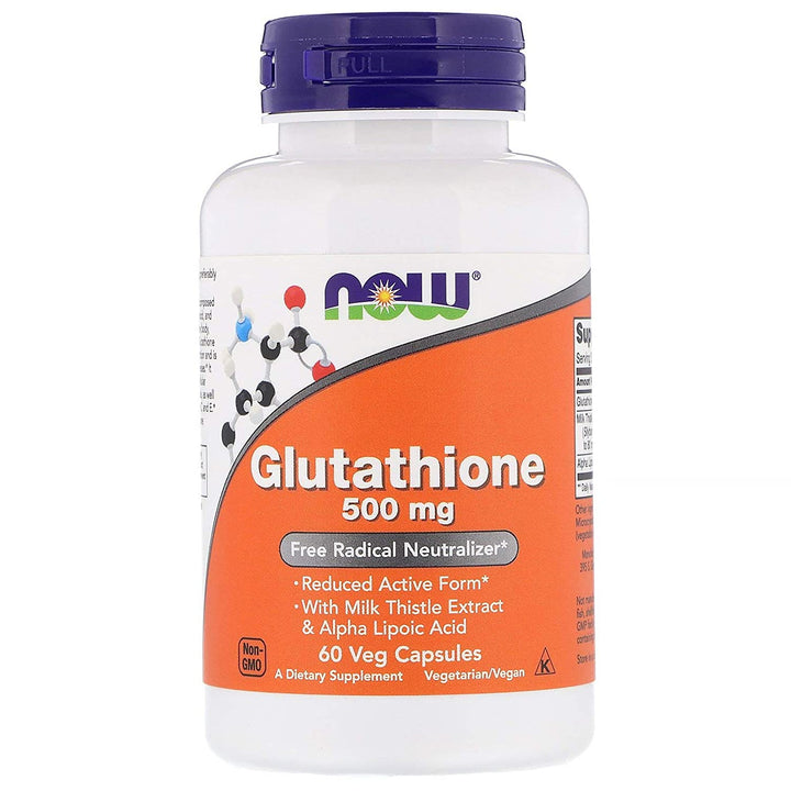 Now Glutathione 500 mg 60 Veg Capsules - Halt