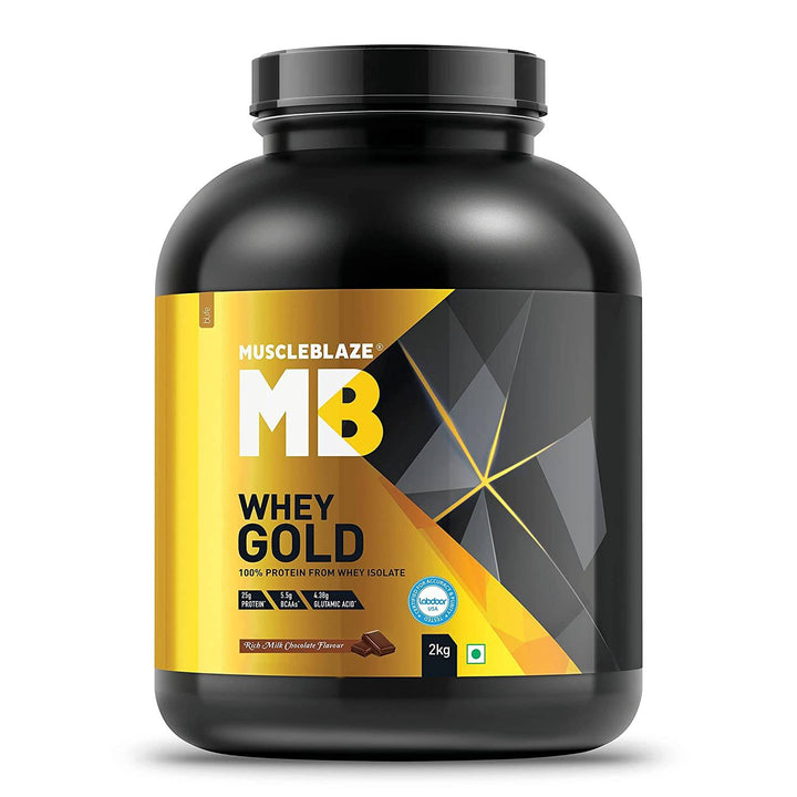 MuscleBlaze Whey Gold, 100% Whey Protein Isolate - Halt