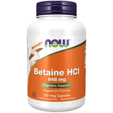 Now Foods, Betaine HCL, 648 mg, 120 Veg Caps - Halt