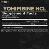 Redcon1 Yohimbine HCL 2.5mg- 90 Capsules