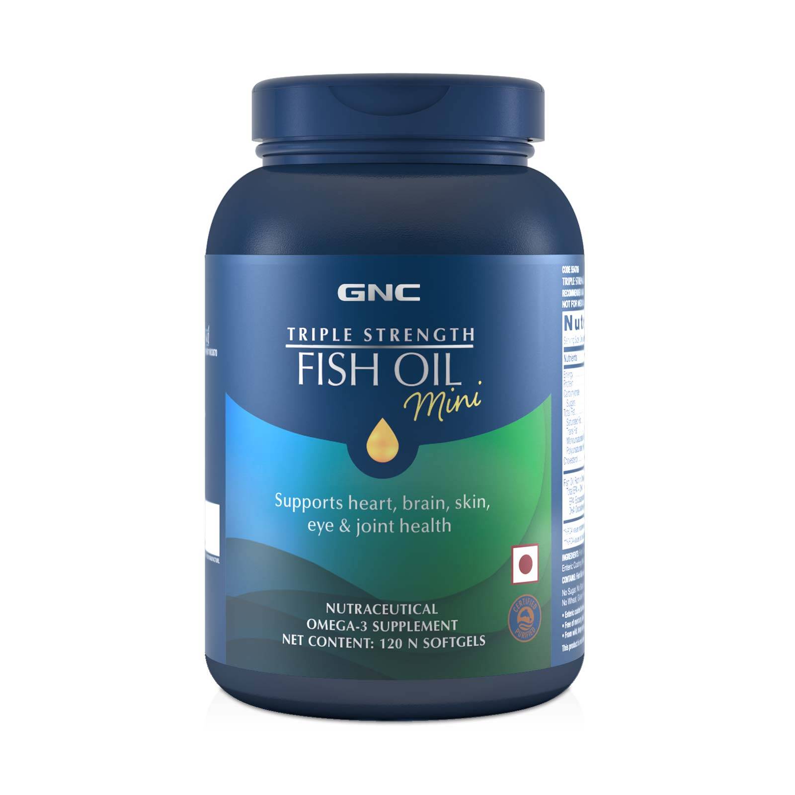 GNC Triple Strength Fish Oil mini (120 Softgels) - Halt