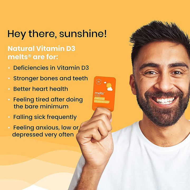 Wellbeing Nutrition Melts Natural Vitamin D3+K2 (30 Oral Strips) - Halt