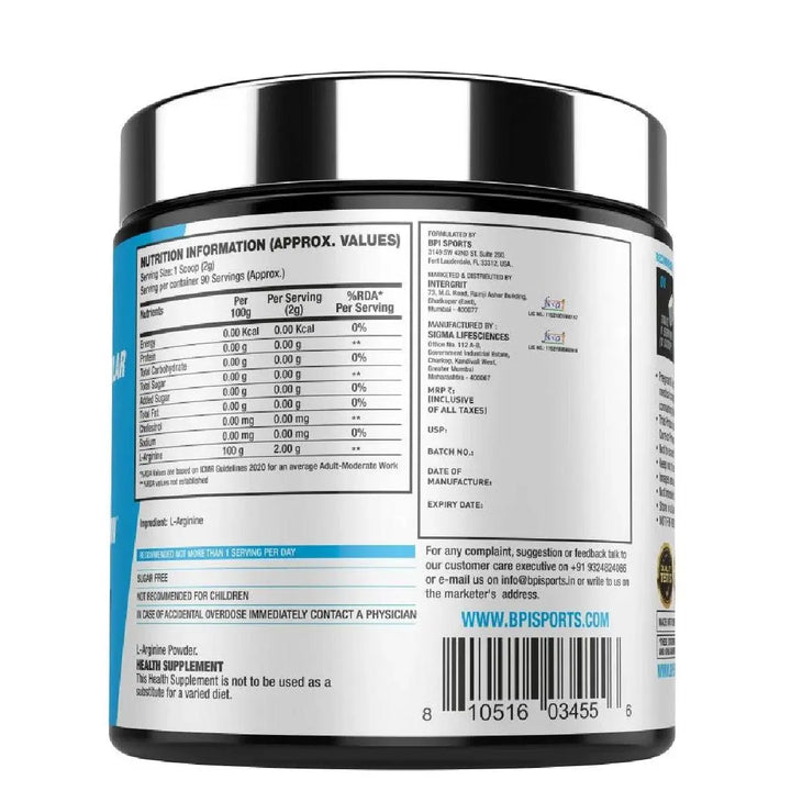BPI Sports L-Arginine 90 Servings (Indian) BPI Sports