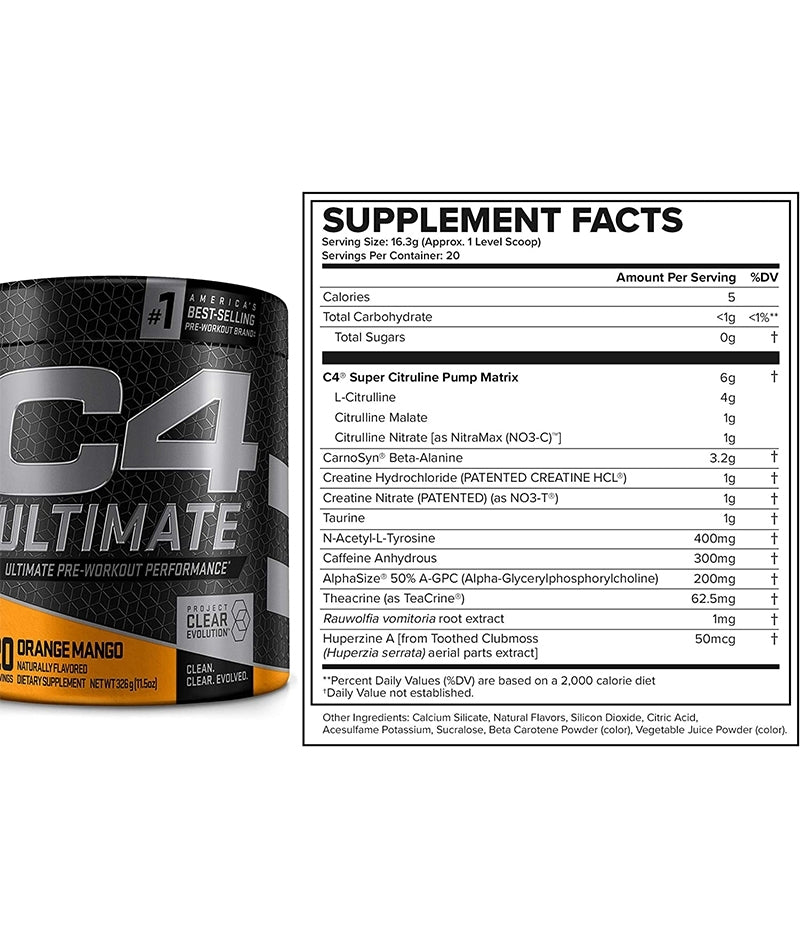 Cellucor, C4 Ultimate Pre-Workout Performance,