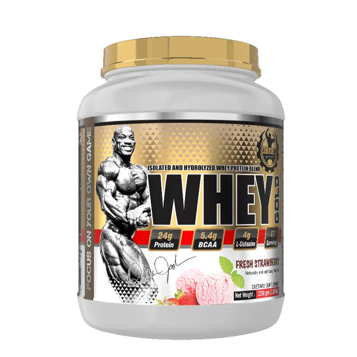 Dexter Jackson isolated and hydrolyzed whey protein blend whey gold - Halt