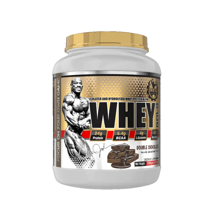 Dexter Jackson isolated and hydrolyzed whey protein blend whey gold - Halt